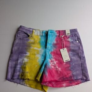 NWT Judy Blue, High Waist, Snow Cone Tie Dyed Shorts Large